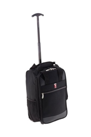 Rucsac cu role pentru Ryanair/Wizz Air Gladiator Metro, bagaj de mână 40x25x20 cm, poliester, MG 2158, laptop 14", negru - Img 8