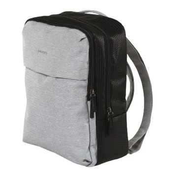 Rucsac Laptop 14" Davidts Portofino Wizz Air/Ryanair, 40 x 28 x 14 cm, Poliester 1680D/Piele ecologica, Gri - Img 3