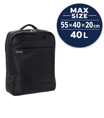 Rucsac mare de călătorie Diplomat, 55x40x20 cm, 40 L, poliester impermeabil, 17 inch, ZC111, negru