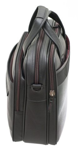 Servieta Laptop Davidts Oran 15", Wizz Air, Piele Ecologica, Negru - Img 3