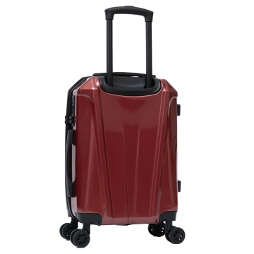 Set Troler de cabină Aventor + Geantă voiaj Benzi 40x25x20 cm, Grena - Img 6