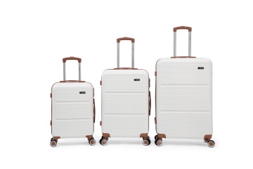 Set Trolere Aventor, ABS, Cifru, 4 Roți Duble 360°, AV107, 3 Piese, Alb - Img 16