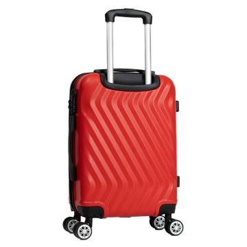 Set trolere Aventor AV104 roșu, vedere din spate, material ABS
