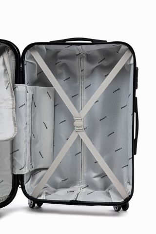 Set trolere Aventor, Polipropilenă, Cifru TSA, 4 Roți Duble 360°, AV109, 4 Piese, Negru - Img 2