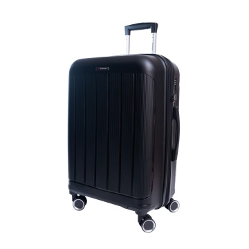 Set trolere extensibile Aventor AV101, 1 bagaj de cabina si 2 de cala, +20% capacitate, fermoar antifurt, polipropilena, cifru TSA, negru - Img 8