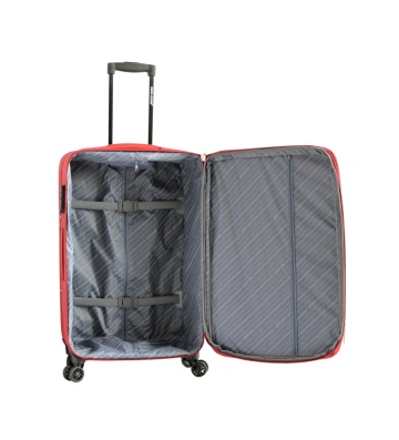 Set Trolere, Extensibile, Madisson, Poliester, 4 Roti Duble, SW21403 - 3 Piese, Rosu - Img 2