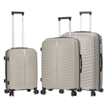 Set trolere Madisson, 1 bagaj de cabină si 2 de cală, polipropilenă, 4 roți duble, cifru, SW62103, auriu - Img 1