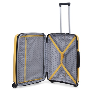 Set trolere TravelZ Swinger, polipropilena, cifru TSA, 4 roti duble, 3 piese, galben - Img 2