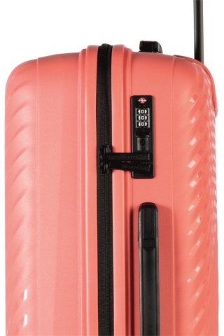 Set trolere Worldpack MAUI, F10520, Polipropilenă, Cifru TSA, 4 Roți Duble 360°, 3 Piese, Coral - Img 7