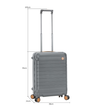 Troler Cabină 55x38x21 cm Snowball, 100% Polipropilenă, Închidere Clapetă, SW57203, Antracit - Img 3