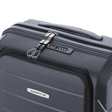 Troler Cabina, Compartiment Laptop 14", Polipropilena, CarryOn Mobile Worker, 55 cm, Negru - Img 7