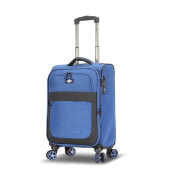 Troler Cabină Extensibil 55x35x20 cm Lee Cooper, Poliester, 4 Roti Duble, LC33503, Albastru - Img 6
