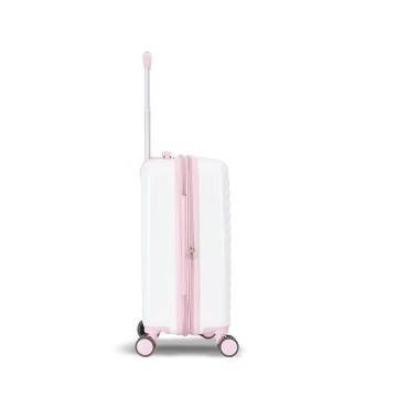 Troler Cabină Extensibil 55x36x22 cm Madisson, Fermoar Antifurt, Policarbonat, SW65203, Roz/Alb - Img 12