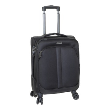 Troler Cabină Extensibil 55x39x23 cm Diplomat, Poliester, Cifru, ZC208, Negru