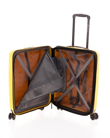 Troler Cabină Extensibil 55x40x20 cm Gladiator Vincent, Polipropilenă, Cifru TSA, Galben - Img 3