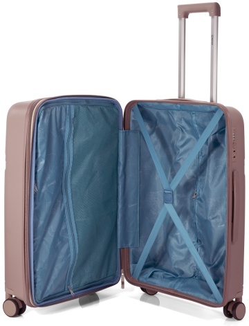 Troler Cabină Extensibil Benzi 55x36x24 cm, Polipropilenă, Cifru, BZ 5842, Kaki - Img 2