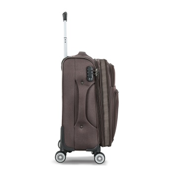 Troler cabină extensibil Madisson, 55x35x20/25 cm, poliester, 4 roți duble, cifru, SW55104, maro - Img 20