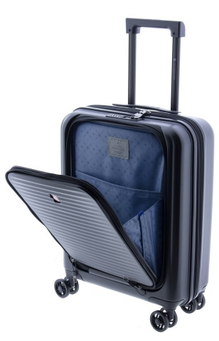Troler Cabina Extensibil, Policarbonat, Comp. Laptop 15", Cifru TSA, Gladiator, Nomadtec, MG 3210 - 55 cm, Negru - Img 2
