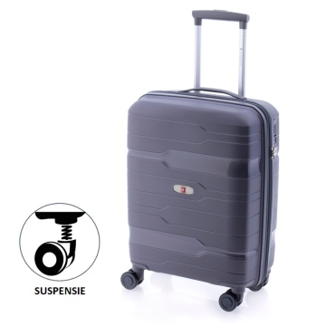 Troler cabina Gladiator Boxing MG 3810, roti cu suspensie, extensibil, polipropilena, 55 cm, antracit