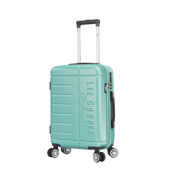 Troler cabina Lee Cooper Brighton, ABS, 4 roti duble, cifru, 55 cm, verde deschis