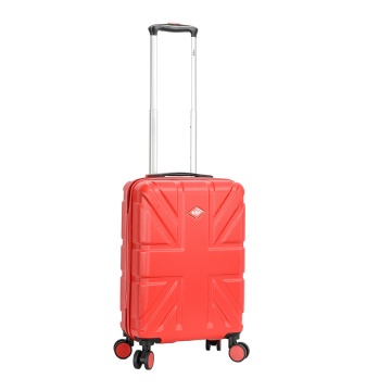 Troler Cabina Lee Cooper London, ABS, 4 Roti Duble, Cifru, 55 cm, Rosu - Img 8