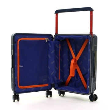Troler Cabina Policarbonat Cifru TSA 4 Roti Duble Ella Icon Compact 2509 - 55 cm Bleumarin - Img 2