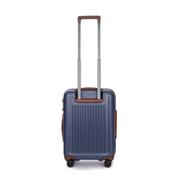 Troler Cabina Policarbonat/Piele Naturala Stratic Merian S - 55 cm Bleumarin - Img 9