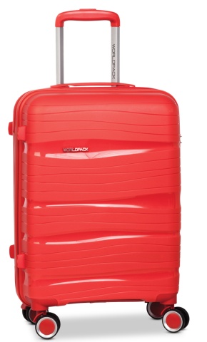 Troler Cabina, Polipropilena, 4 Roti Duble, Cifru TSA, Worldpack, Miami, F10458 - 55 cm, Portocaliu