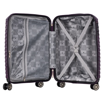 Troler cabina Snowball SW43803, polipropilena, cifru TSA, 4 roti duble, 55 cm, mov - Img 2