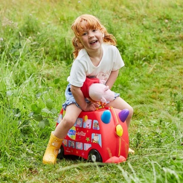 Troler copii Trunki Pepa Pig - 46 cm Rosu - Img 8