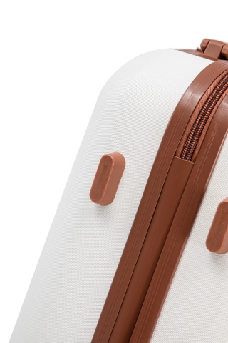 Troler de Cabină Aventor, 55x35x20 cm, ABS, Cifru, 4 roți duble 360°, 32 L, AV107, Alb - Img 6