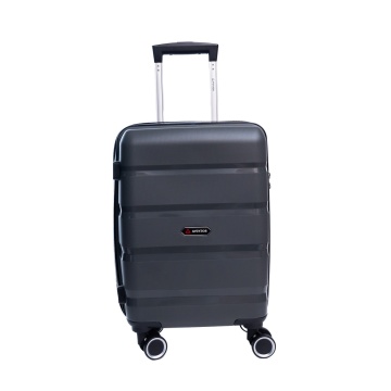 Troler de cabina Aventor AV102, 53x33x22 cm, bagaj de mana, polipropilena, cifru TSA, 4 roti duble 360°, antracit