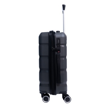 Troler de cabina Aventor AV102, 53x33x22 cm, bagaj de mana, polipropilena, cifru TSA, 4 roti duble 360°, antracit - Img 5