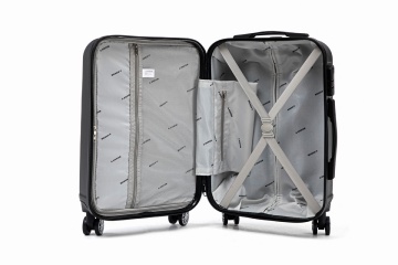 Troler de cabina Aventor AV104, 55x36x22 cm, bagaj de mana, 100%ABS, cifru, 4 roti duble 360°, negru - Img 2