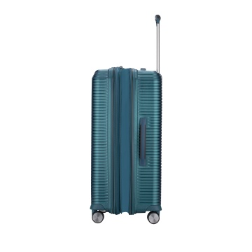 Troler de cabina extensibil Verage Rome, bagaj de mana, 55x38x20 cm, +20% capacitate, fermoar antifurt, polipropilena, cifru TSA, 4 roti 360°, verde - Img 3