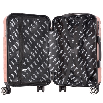 Troler de cabina Lee Cooper LC32203, policarbonat, 4 roti duble, cifru, 55 cm, rose - Img 2