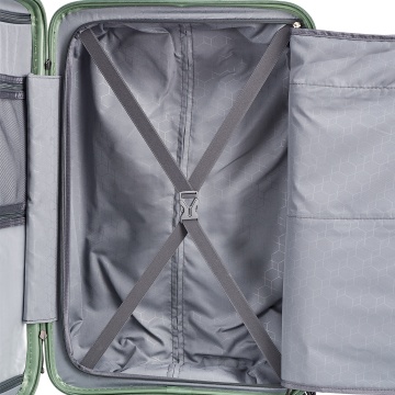 Troler de cabina Snowball SW47203, polipropilena, fermoar antifurt, cifru TSA, 4 roti duble, 55 cm, verde inchis - Img 16