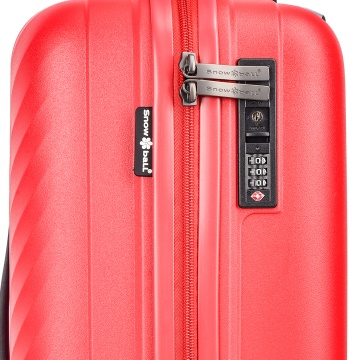 Troler de cabina Snowball SW47203, polipropilena, fermoar antifurt, cifru TSA, 4 roti duble, 55 cm, rosu - Img 6
