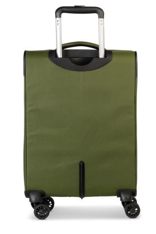 Troler de cabină Worldpack Bern F10508, 55x37x24 cm, bagaj de mână, poliester, cifru TSA, 4 roți duble, verde olive - Img 4
