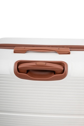 Troler Mare Aventor, 77x47x28 cm, ABS, Cifru, 4 Roți Duble 360°, 91 L, AV107, Alb - Img 5