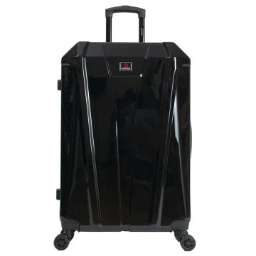 Troler mare Aventor AV103, policarbonat, 76x49x29 cm, bagaj de cala, folie de protectie, cifru TSA, negru