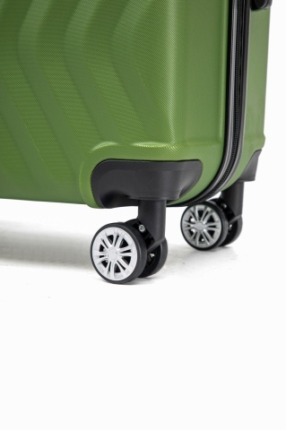 Troler mare Aventor AV104, 76x49x29 cm, bagaj de cala, 100%ABS, cifru, 4 roti duble 360°, verde, RESIGILAT - Img 6