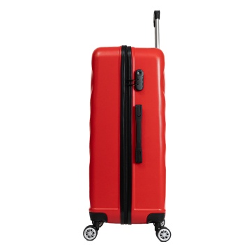 Troler mare Aventor AV104 rosu, 76x49x29 cm, vedere laterala, maner lateral, material ABS,