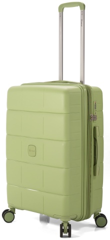 Troler mare extensibil 75x46x30 cm, bagaj de cală, polipropilenă, 4 roți 360°, cifru TSA, Benzi BZ 5901, roșu - Img 3