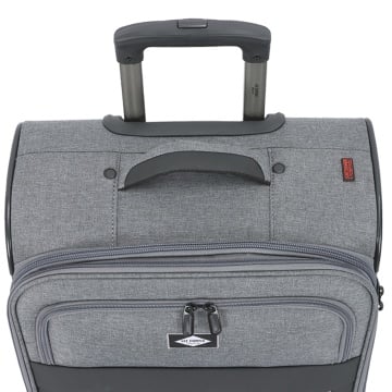 Troler Mare Extensibil 76x46x27 cm Lee Cooper, Poliester, 4 Roti Duble, LC33503, Gri - Img 7