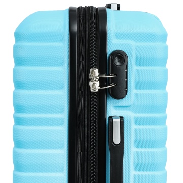 Troler Mare Extensibil 76x49x31 cm Madisson, ABS, Cifru, 4 Roți, SW43303, Albastru Deschis - Img 10