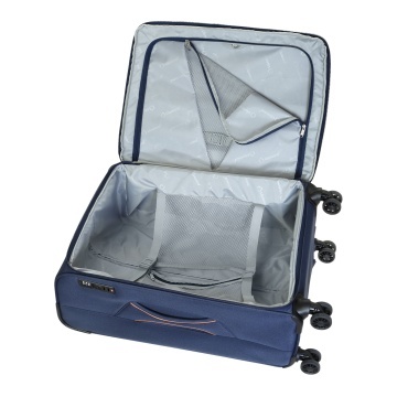 Troler mare extensibil Diplomat Venice, 79x46x32 cm, +20% capacitate, bagaj de cala, poliester, 4 roti 360°, cifru TSA, bleumarin - Img 2