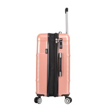 Troler mare extensibil Lee Cooper LC32203, policarbonat, 4 roti duble, cifru, 77 cm, rose - Img 5