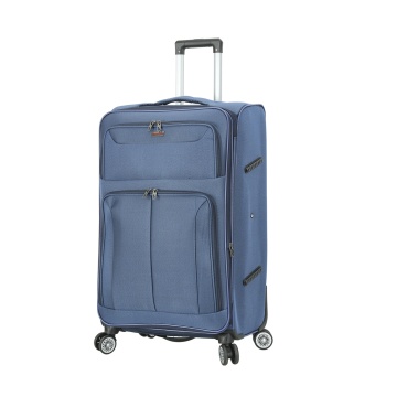 Troler mare extensibil Madisson, 76x46x28/33 cm, poliester, bagaj de cală, 4 roți duble, cifru, SW55104, bleumarin
