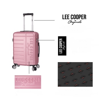 Troler mare Lee Cooper Brighton, ABS, 4 roti duble, cifru, 77 cm, mov - Img 2